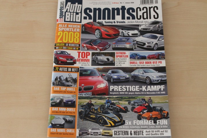 Deckblatt Auto Bild Sportscars (01/2008)